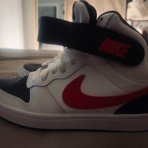 Nike Kids' Black, White, and Red Sneakers
